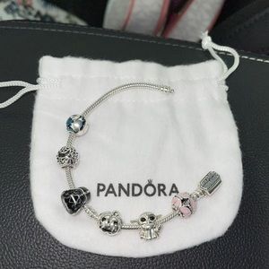 Pandora bracelet With 6 Pandora charms